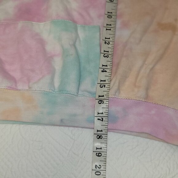 670. Exist Long Sleeve Hoodie Tie Dye Rainbow Colors Sz S - Picture 5 of 6